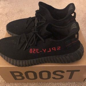 Yeezy 350 boost black and red